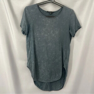 Theyskens Theory Women’s High Low Gray Short Sleeve T-Shirt Size Small